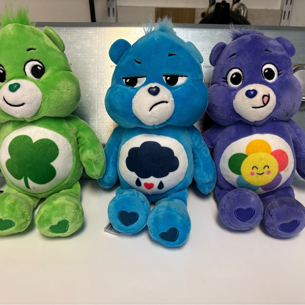Care Bears Blue Moody Cloud Plush with Heart Paw Accent